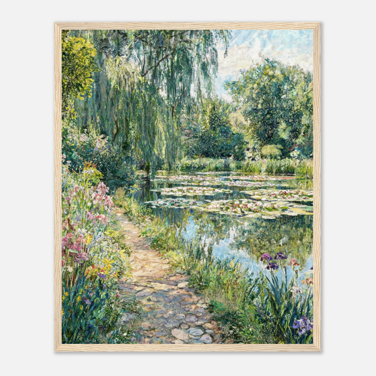 Giverny Garden Path & Water Lilies Impressionist Art Print