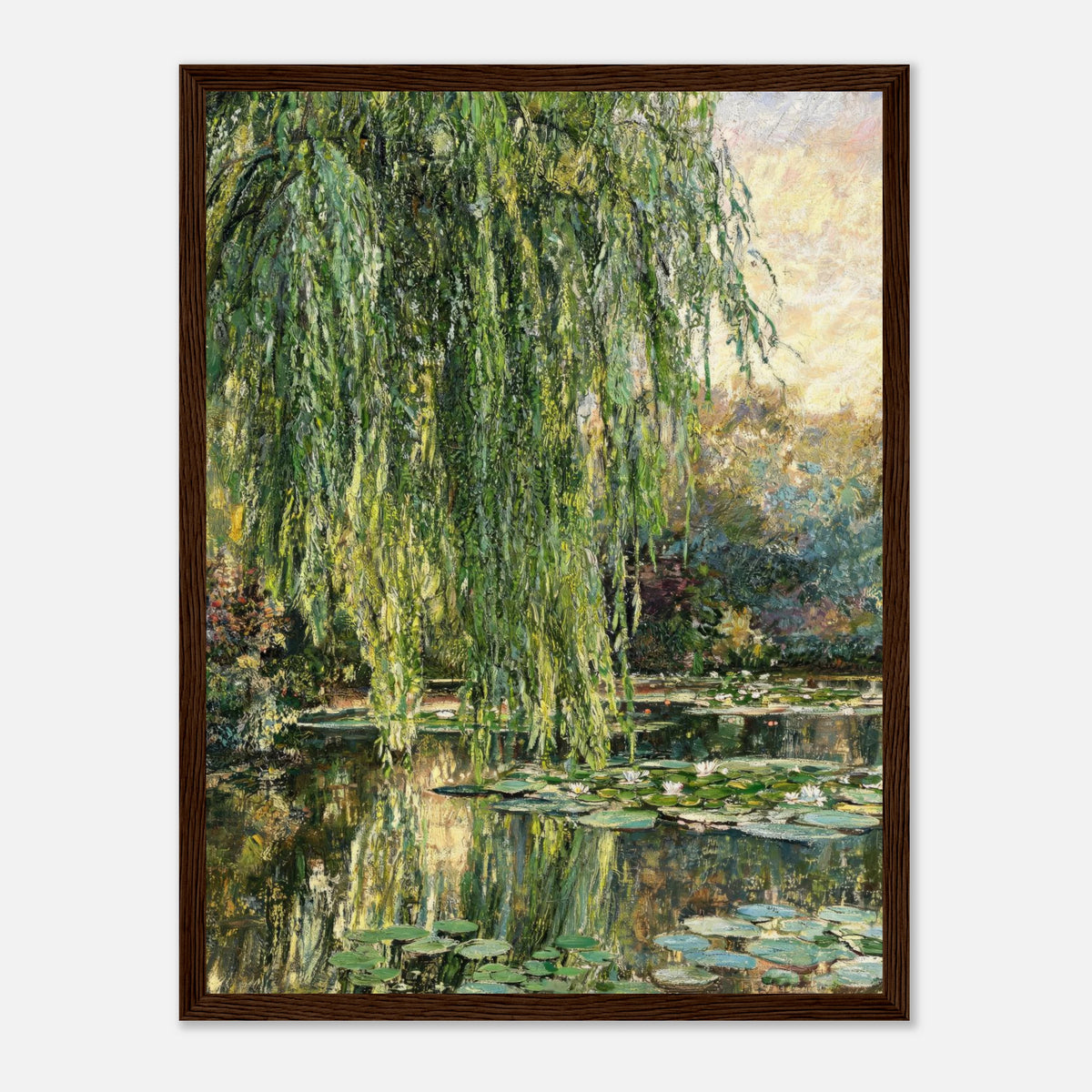 Monet's Weeping Willow & Water Lilies Impressionist Art Print