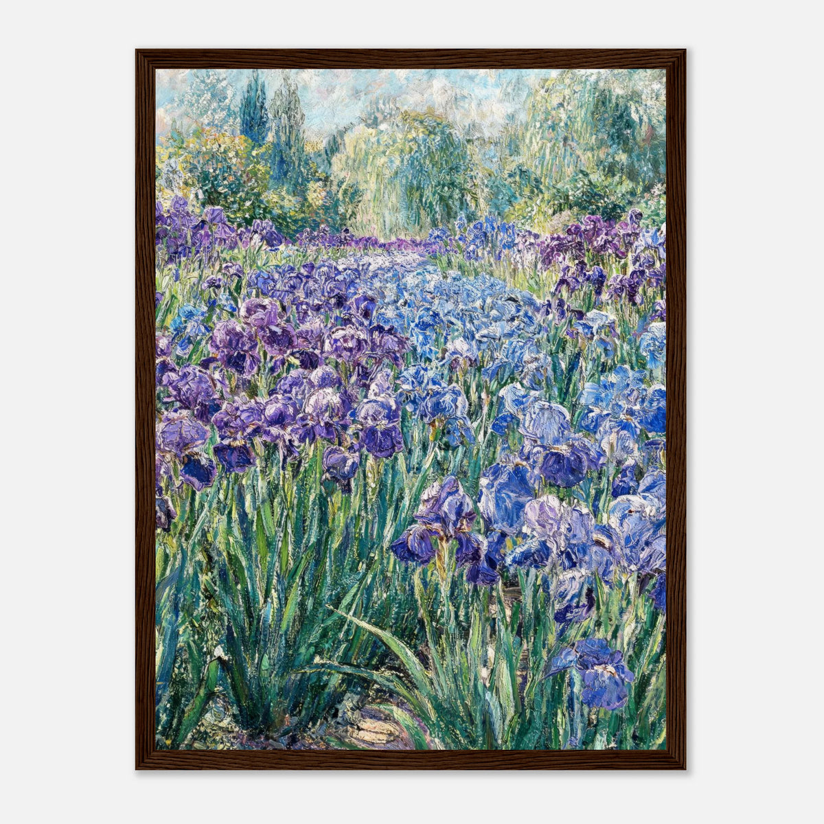 Monet's Iris Field Impressionist Garden Art Print