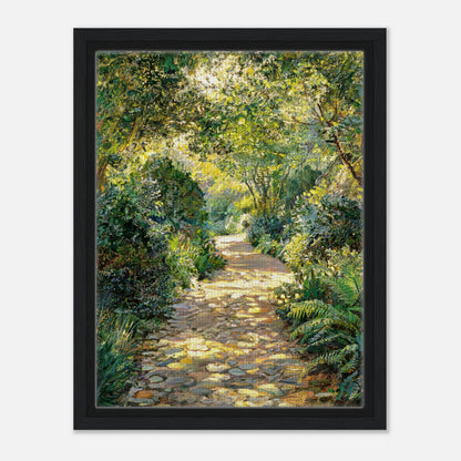 Sunlit Woodland Path Impressionist Art Print