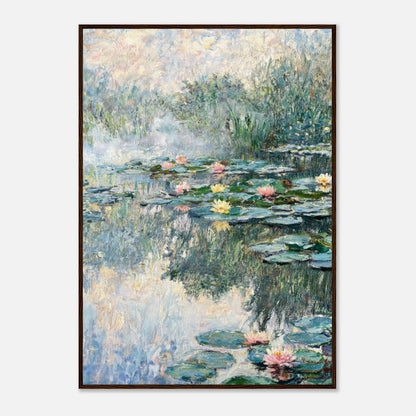 Misty Morning Water Lilies Impressionist Art Print