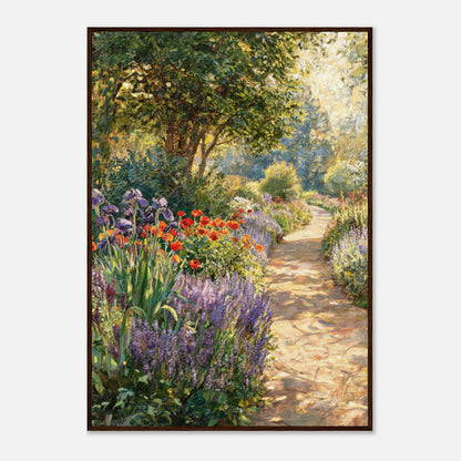 Sunlit Secret Garden Path Impressionist Art Print