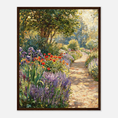 Sunlit Secret Garden Path Impressionist Art Print
