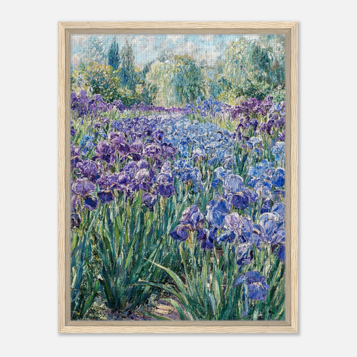 Monet's Iris Field Impressionist Garden Art Print