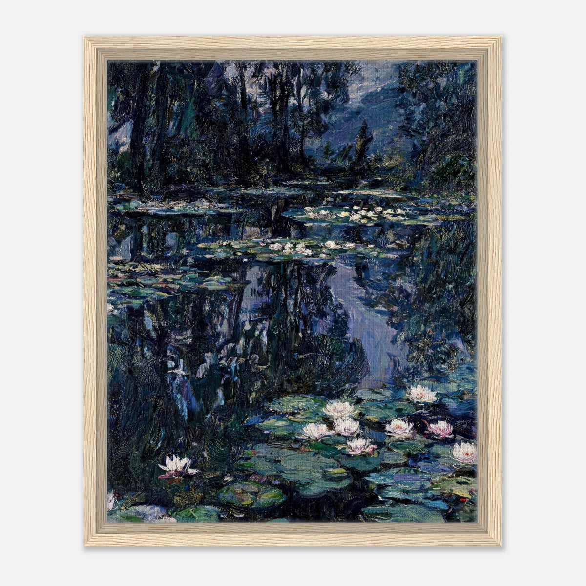 Nocturne Water Lilies & Dark Pond Impressionist Art Print