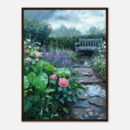 Raindrops in the Secret Garden Impressionist Art Print