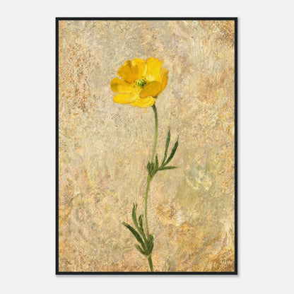 Solitary Yellow Wildflower Impressionist Art Print