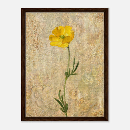 Solitary Yellow Wildflower Impressionist Art Print