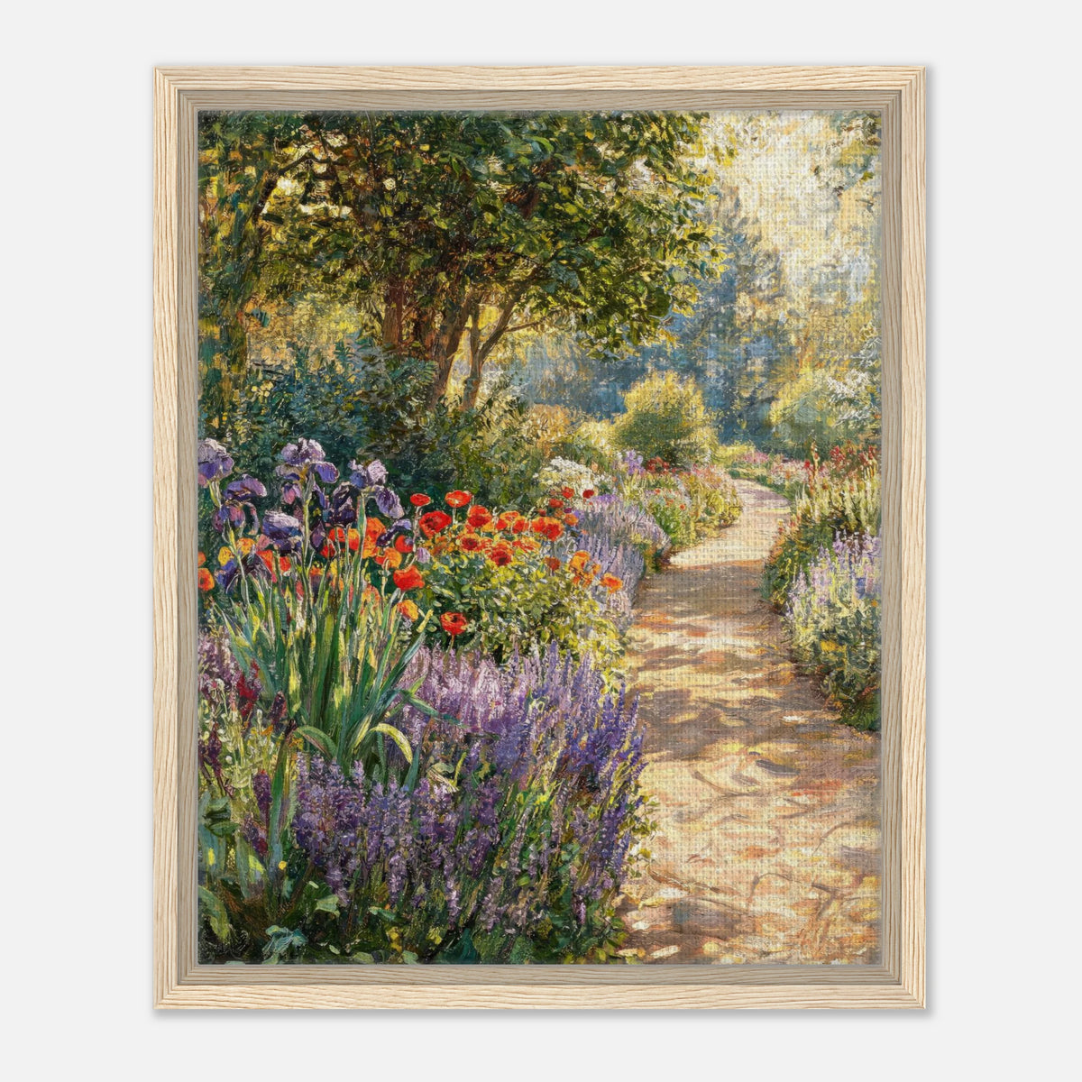 Sunlit Secret Garden Path Impressionist Art Print