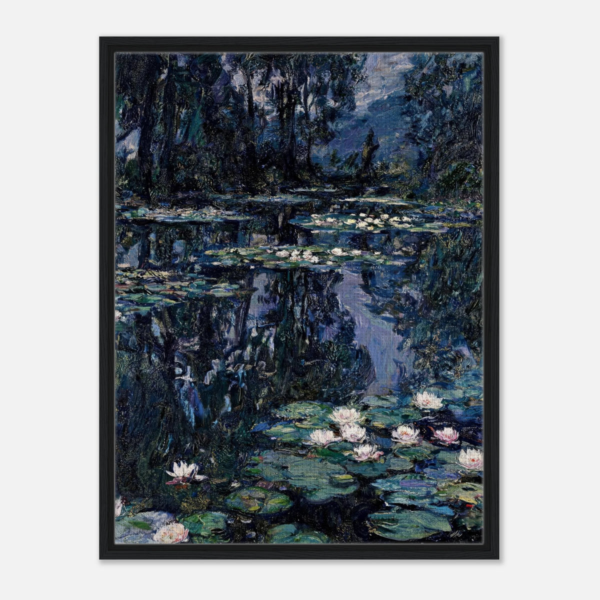 Nocturne Water Lilies & Dark Pond Impressionist Art Print