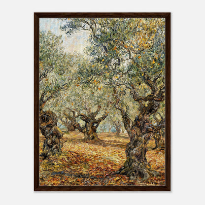 Sunlit Olive Grove Impressionist Art Print