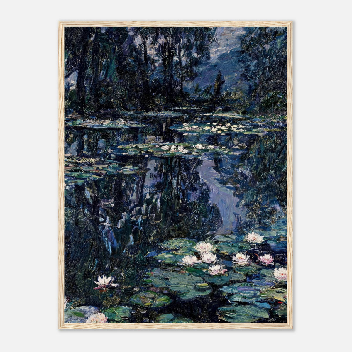 Nocturne Water Lilies & Dark Pond Impressionist Art Print