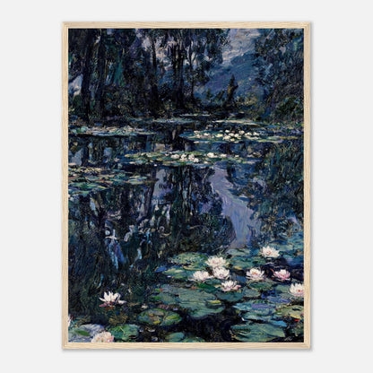 Nocturne Water Lilies & Dark Pond Impressionist Art Print
