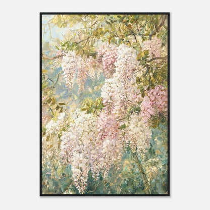 Cascading Wisteria Blossoms Impressionist Art Print