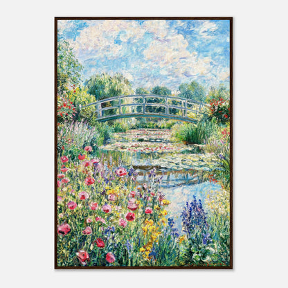 Monet's Flower Garden & Japanese Bridge Impressionist Art Print