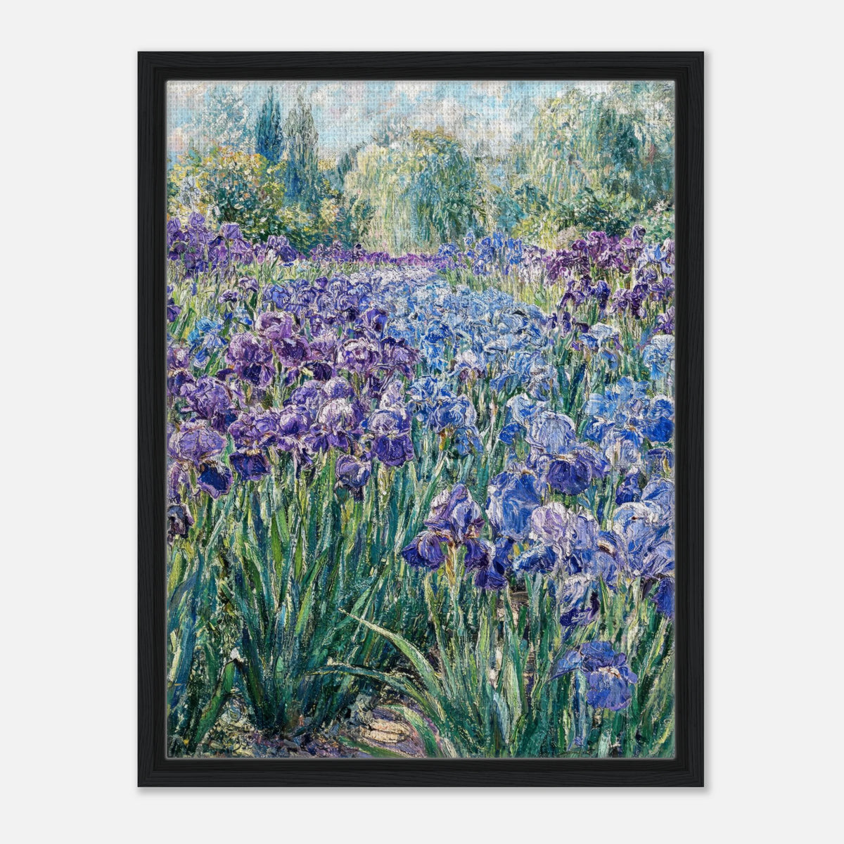 Monet's Iris Field Impressionist Garden Art Print