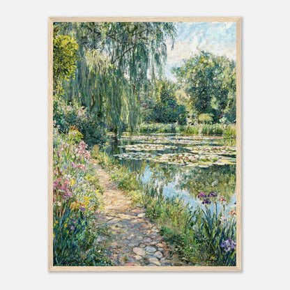 Giverny Garden Path & Water Lilies Impressionist Art Print
