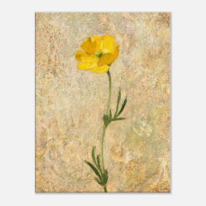 Solitary Yellow Wildflower Impressionist Art Print