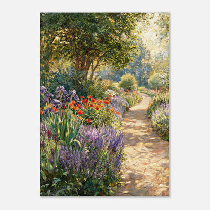 Sunlit Secret Garden Path Impressionist Art Print