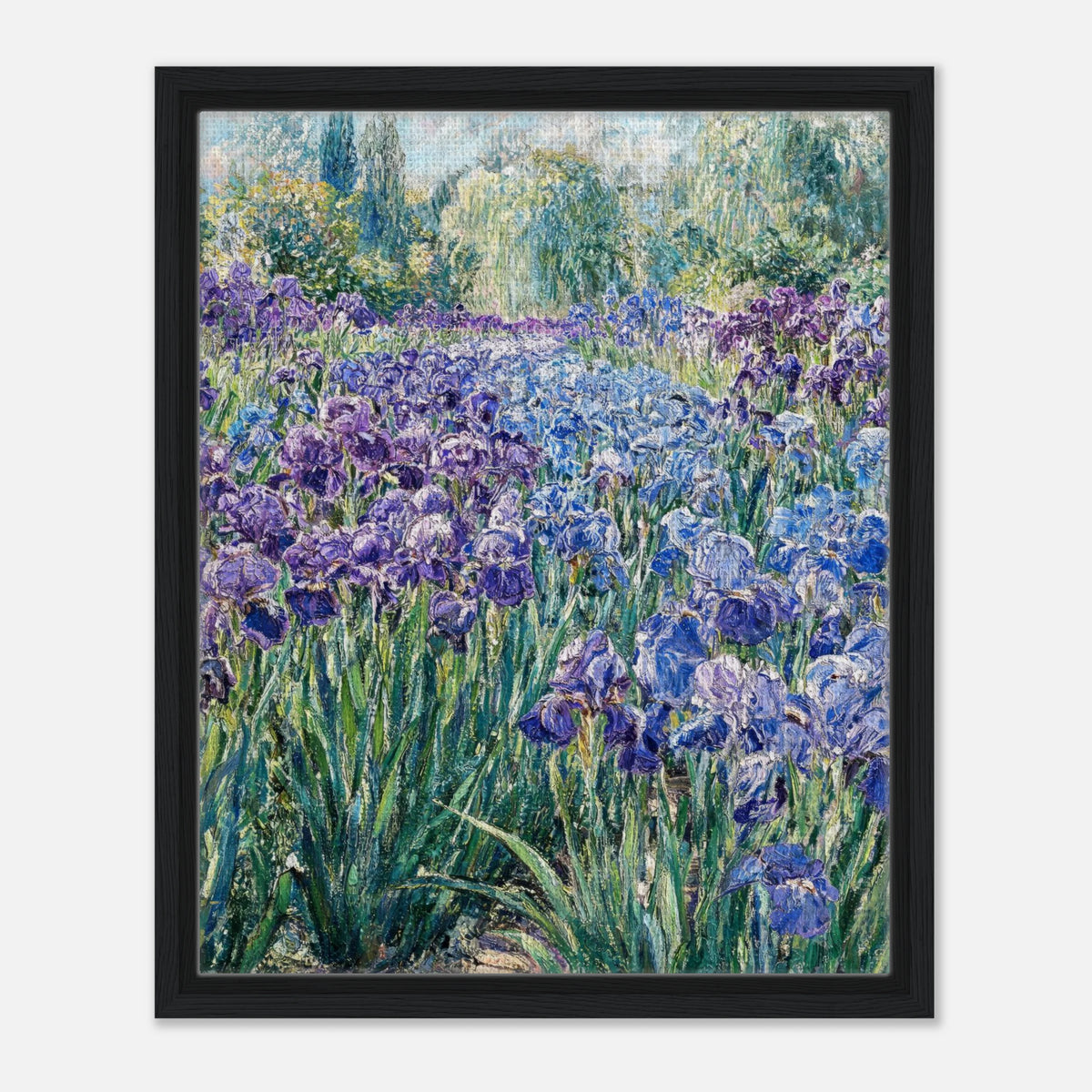 Monet's Iris Field Impressionist Garden Art Print