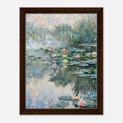 Misty Morning Water Lilies Impressionist Art Print