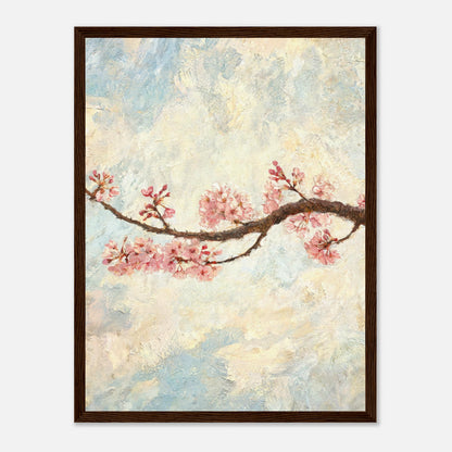 Blossoming Cherry Branch & Pastel Sky Impressionist Art Print