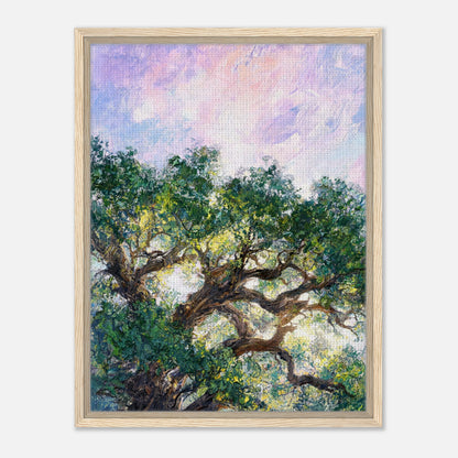 Ancient Tree & Pastel Sky Impressionist Art Print