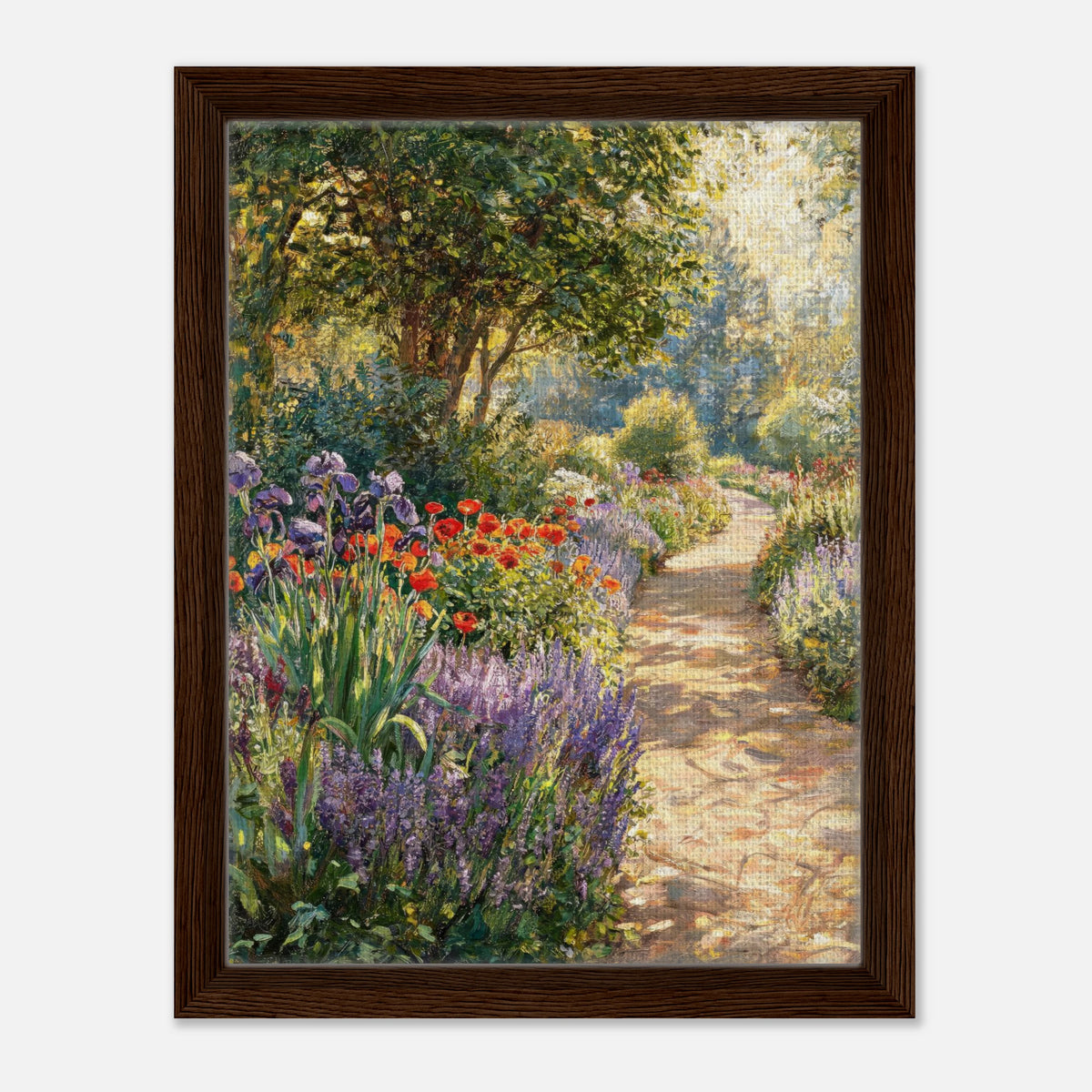 Sunlit Secret Garden Path Impressionist Art Print