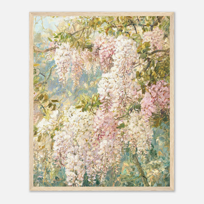 Cascading Wisteria Blossoms Impressionist Art Print