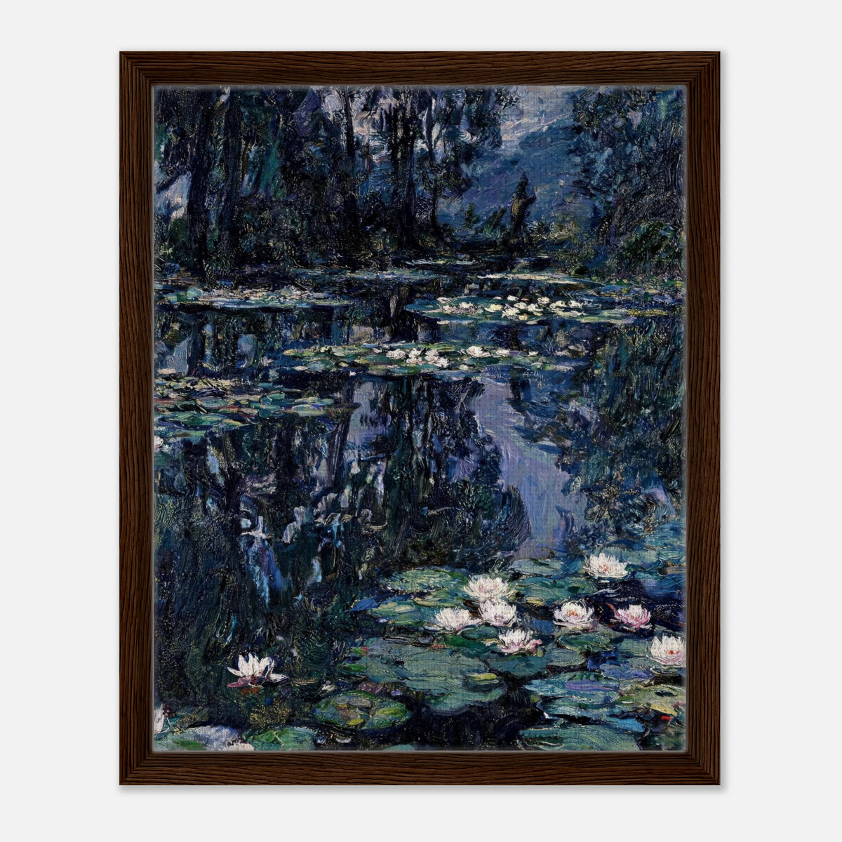 Nocturne Water Lilies & Dark Pond Impressionist Art Print