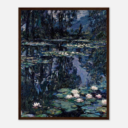 Nocturne Water Lilies & Dark Pond Impressionist Art Print
