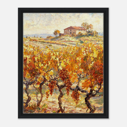 Tuscan Vineyard in Autumn Impressionist Art Print