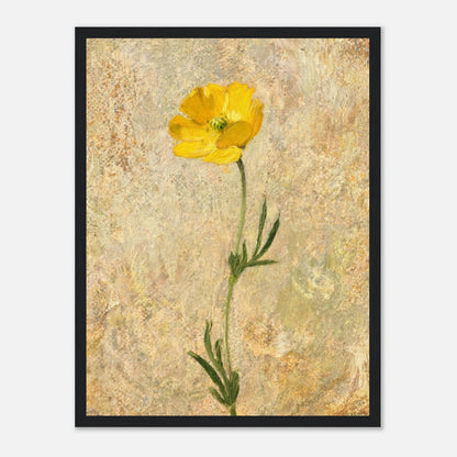 Solitary Yellow Wildflower Impressionist Art Print