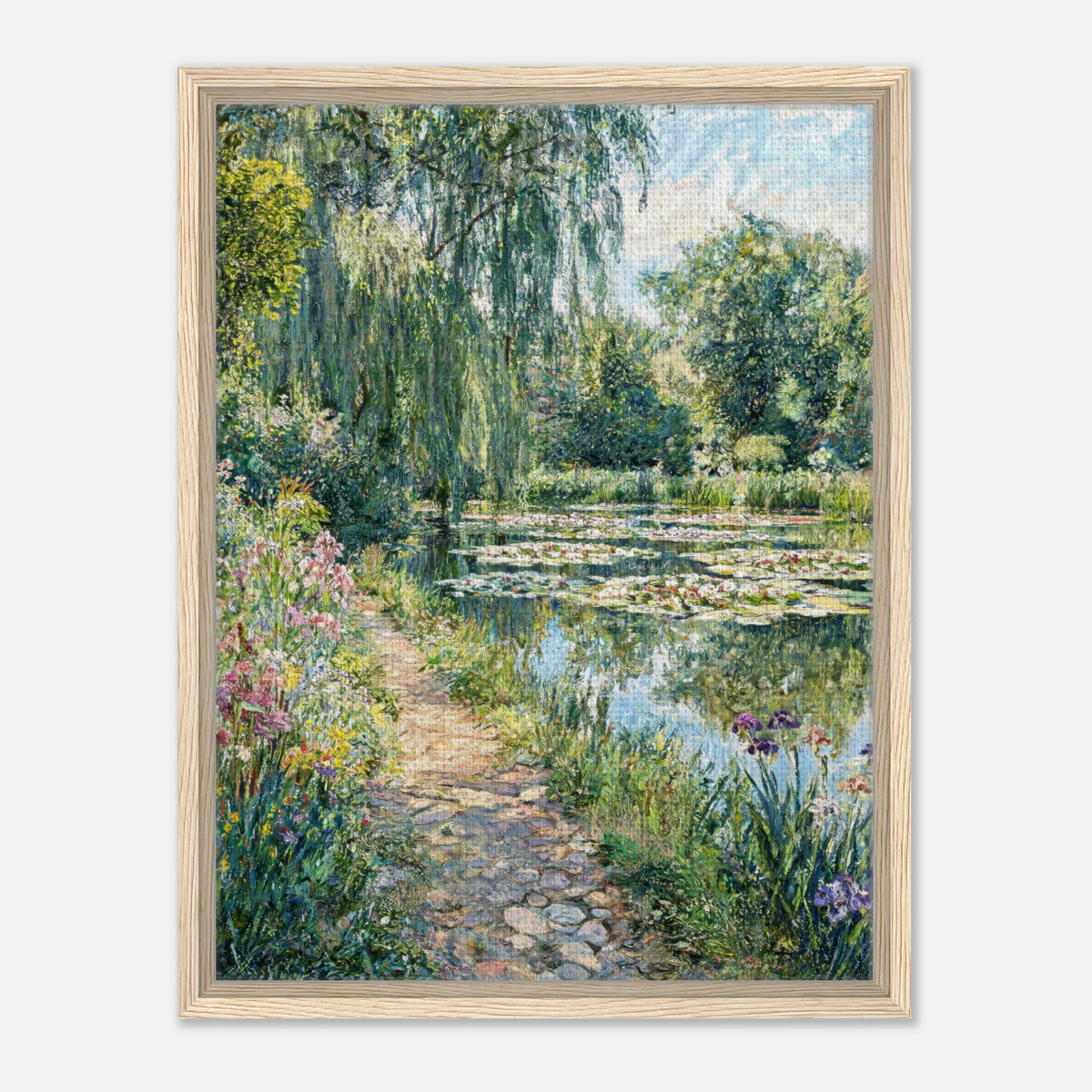Giverny Garden Path & Water Lilies Impressionist Art Print