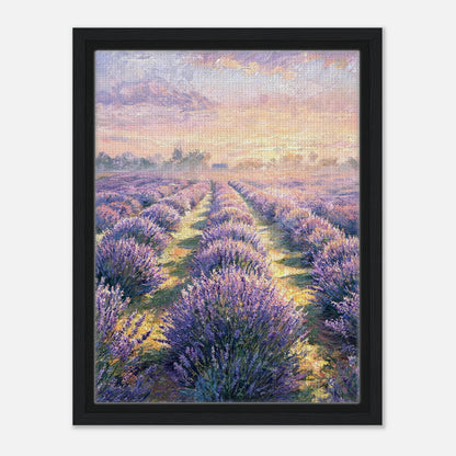 Provence Lavender Field at Sunset Impressionist Art Print