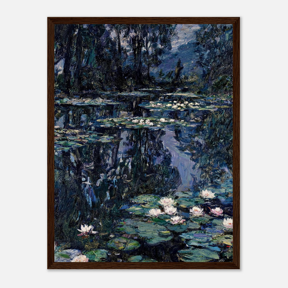 Nocturne Water Lilies & Dark Pond Impressionist Art Print