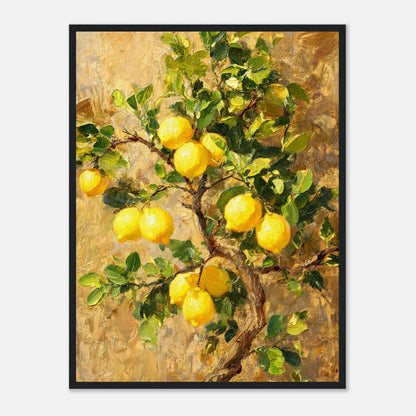 Sunlit Lemon Tree & Mediterranean Orchard Impressionist Art Print