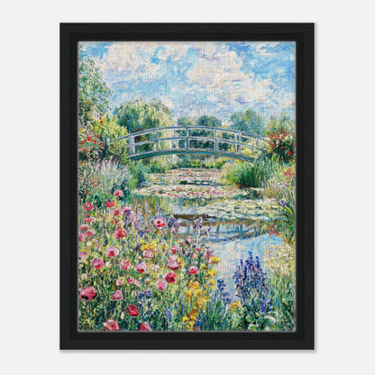 Monet's Flower Garden & Japanese Bridge Impressionist Art Print