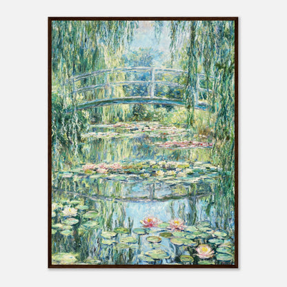 Weeping Willow & Japanese Bridge Water Lilies Impressionist Art Print