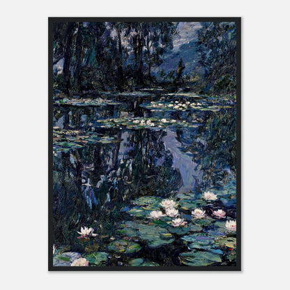 Nocturne Water Lilies & Dark Pond Impressionist Art Print