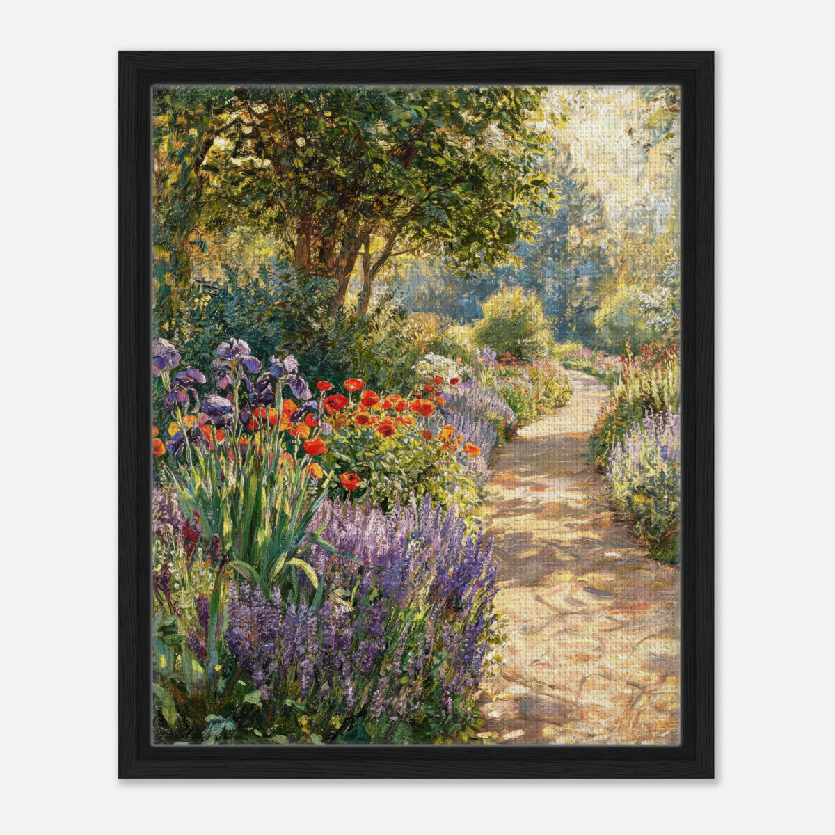 Sunlit Secret Garden Path Impressionist Art Print