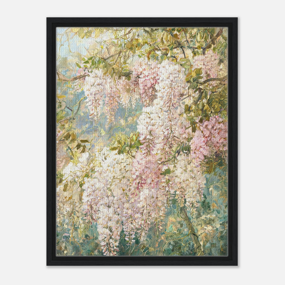 Cascading Wisteria Blossoms Impressionist Art Print