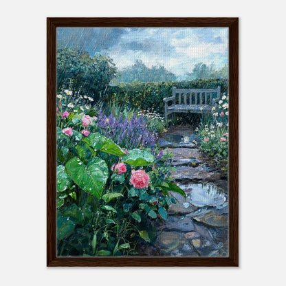 Raindrops in the Secret Garden Impressionist Art Print