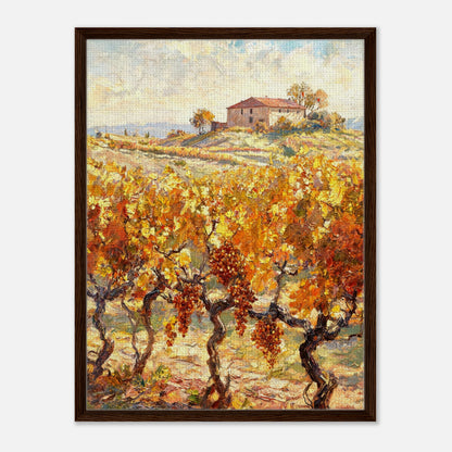 Tuscan Vineyard in Autumn Impressionist Art Print