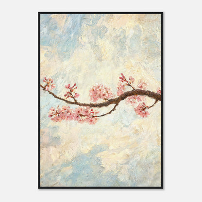 Blossoming Cherry Branch & Pastel Sky Impressionist Art Print