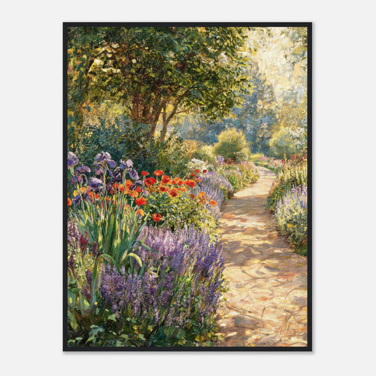Sunlit Secret Garden Path Impressionist Art Print