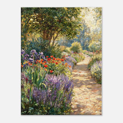 Sunlit Secret Garden Path Impressionist Art Print