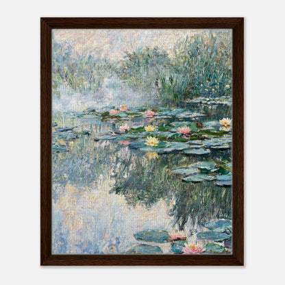 Misty Morning Water Lilies Impressionist Art Print