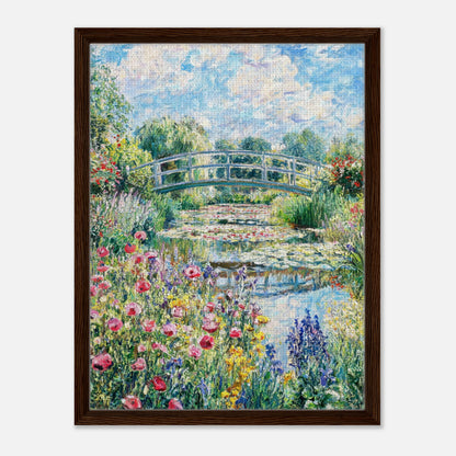 Monet's Flower Garden & Japanese Bridge Impressionist Art Print