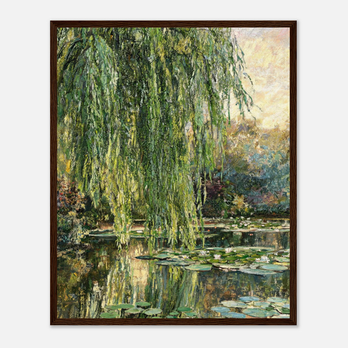 Monet's Weeping Willow & Water Lilies Impressionist Art Print